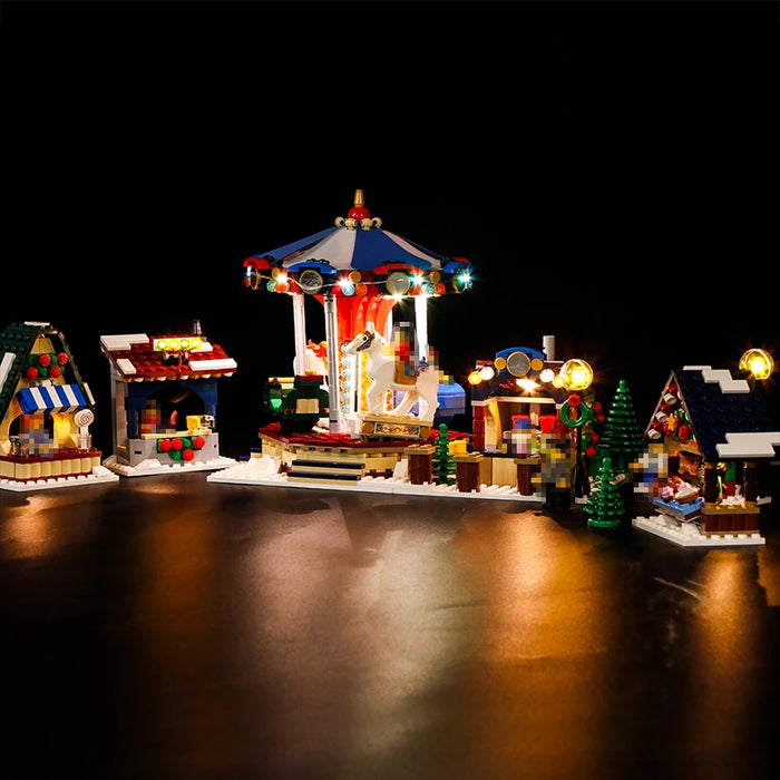 LED Lighting Christmas Winter Village Market Set