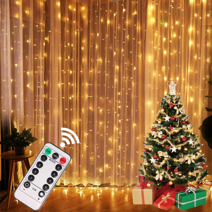 Christmas Lights Curtain Garland Decorations For Home