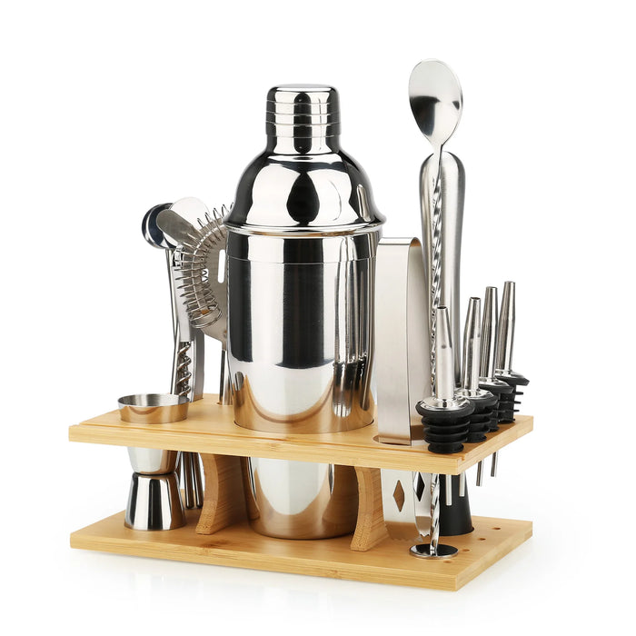 Cocktail Shaker Making Set,16pcs Bartender Kit For Mixer Wine Martini, Stainless Steel Bar Tools, Home Drink Party Accessories