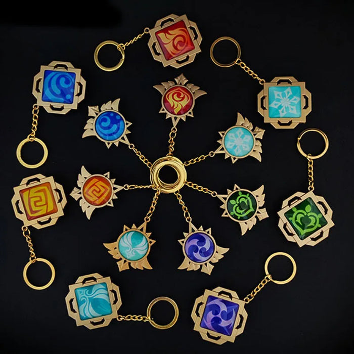 Game Impact Mondstadt Liyue Inazuma Sumeru Cosplay Vision Keychain