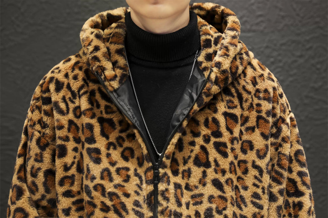 Leopard Print Jacket Loose and Comfortable Cotton-padded