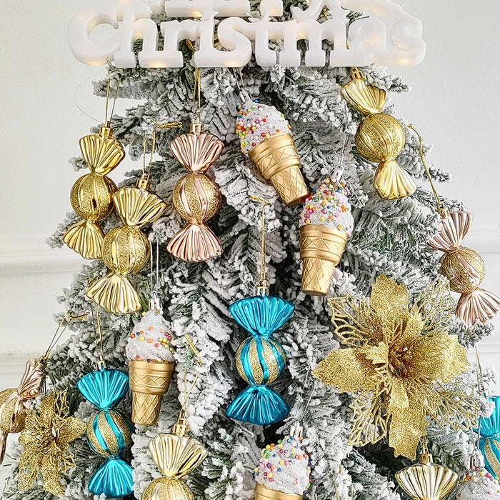 Mix Cute Candy Donuts Cupcake Ice Cream Cone Christmas Ornaments