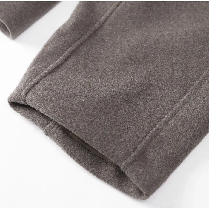 Women's Fashion V Neck Warm Coat Elegant Button Long Sleeve