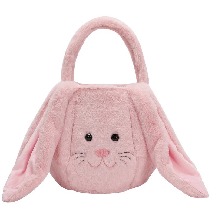 Cute Easter Basket Plush Easter Buckets With Long Ear Boys Girls Spring Egg Hunting Bags Kid Easter Tote Bags Festival Decor
