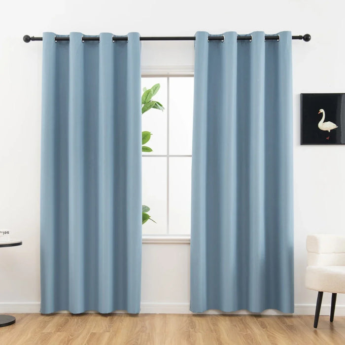 2pcs Blackout Thermal Curtains With Coating Insulated Liner, Window Curtains for Bedroom, Living Room, Dining Room, Home Decor