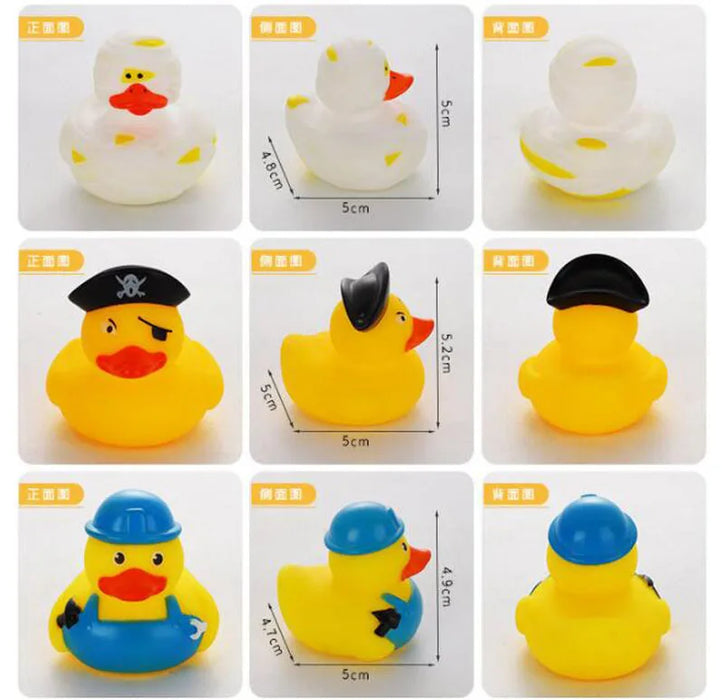 1pcs Yellow Baby Duck Rubber Bath Toys for Toddler