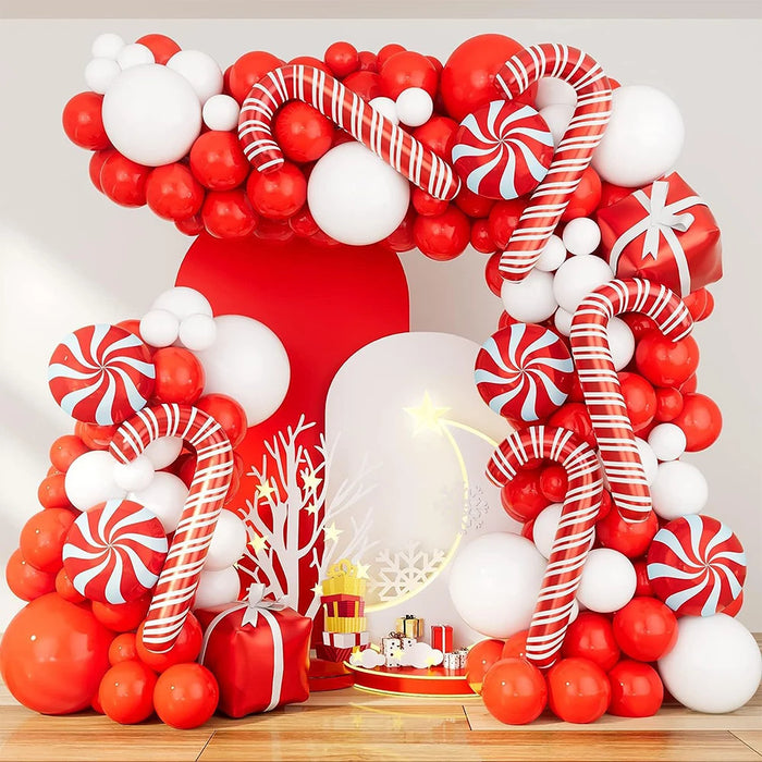Christmas Balloon Garland Arch Matte Red Balloon