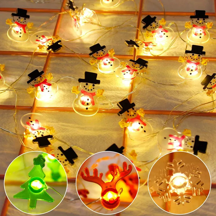 Christmas Santa Claus String Light Garland Xmas Tree Pendant