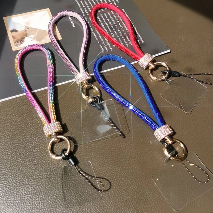 For Cell phone lanyard pendant phone strap Keychain on the phone Wrist chain luxury rhinestone pendant chain diamond bracelet