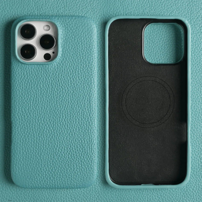 Luxury Magnetic Magsafe Genuine Leather Case For iP 16 Pro Max 15 14 13 12 11 Phone Cases Back Cover