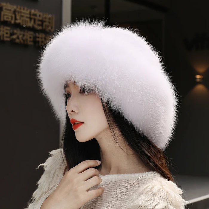 New Women Winter Luxury Knitted Real Mink Fur Bomber Hat Natural Warm Fox Fur Cap Girls Quality Soft 100% Genuine Mink Fur Hats