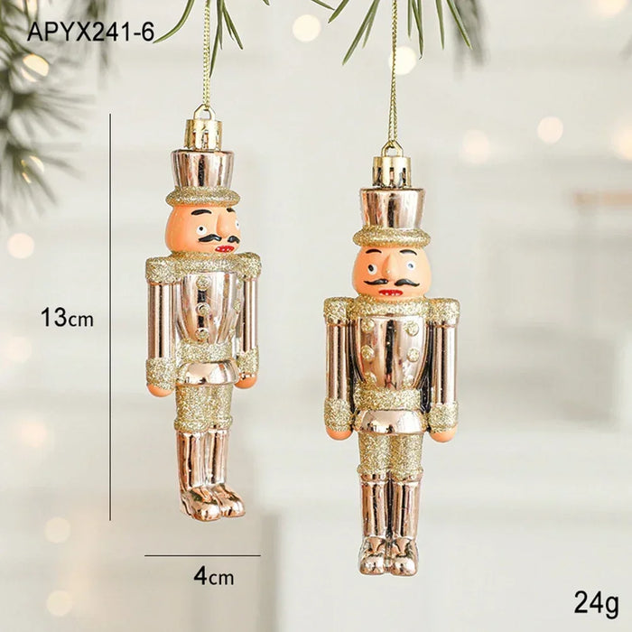 1pcs Golden Christmas Ornaments Festive Christmas Tree Hangings Ornaments Funny Christmas Tree Decoration Stylish Christmas