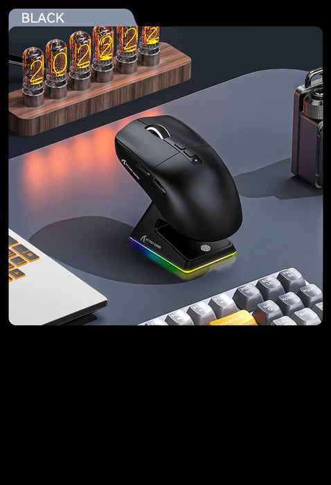 Attack Shark X6 PAW3395 Bluetooth Mouse,Tri-Mode Connection,RGB Touch Magnetic Charging Base