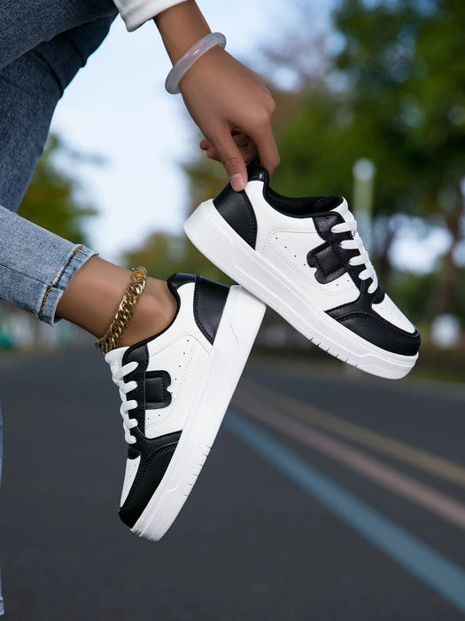 HKDQ Trendy Skate Shoes Unisex Platform Casual Sneakers Women Low-cut Comfortable Lightweight Outdoor Skateboard Shoes For Men