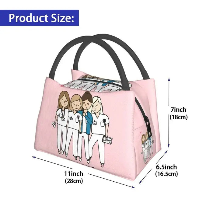 Leakproof  Doctor Nurse Medical Health Insulated Lunch Bag for School Office