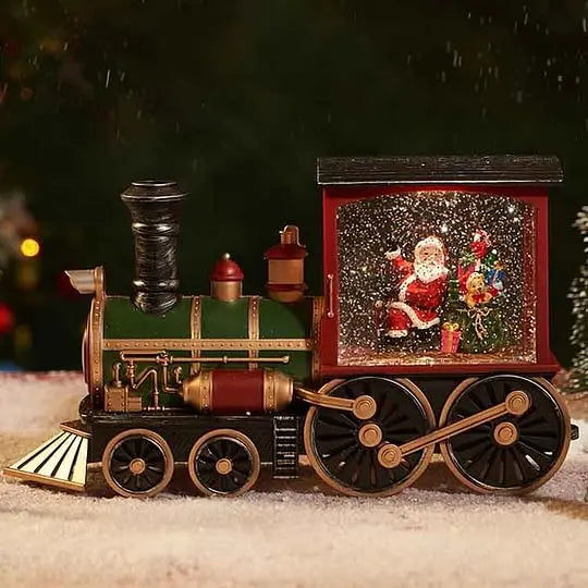 Christmas Gift Train Crystal Ball Ornament Lighting Train