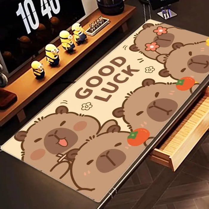 CUTE Capybara Mousepad INS Tide Round Keyboard Mat Table Mat Students Cabinet Gamer Desktop Mousepad Cup Mats Deskpad Home