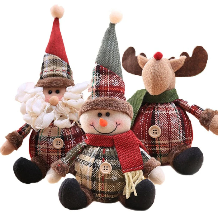 Christmas Santa Snowman Deer Doll Decoration