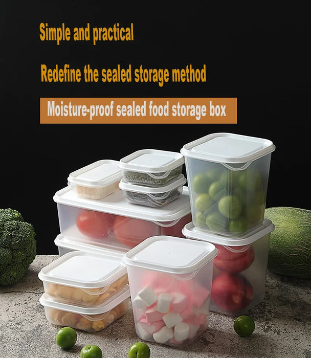 10-Piece BPA-Free Clear Plastic Food Containers – Stackable Airtight Storage for Fridge/Pantry