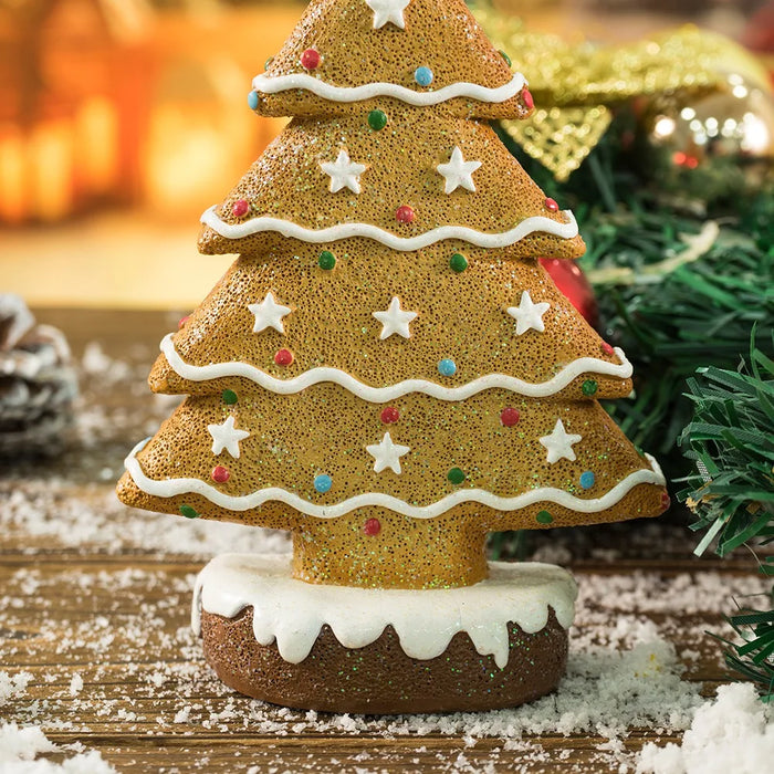 Vilead 15cm Resin Gingerbread Christmas Tree Figurines