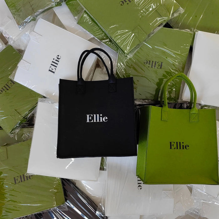 Personalized Tote Handbag with Name Felt Totter
