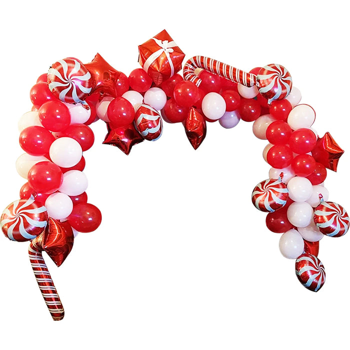 Christmas Balloon Garland Arch Matte Red Balloon