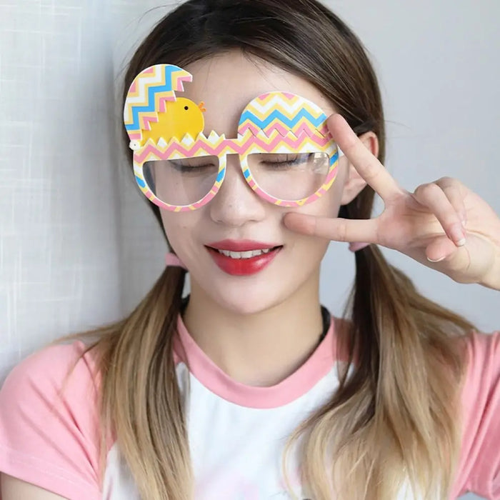 Creative Easter Glasses Eye Wear Accessories Party Decor Easter Headbands Chick Bunny Glasses DIY Gift Funny Glasses Men Women