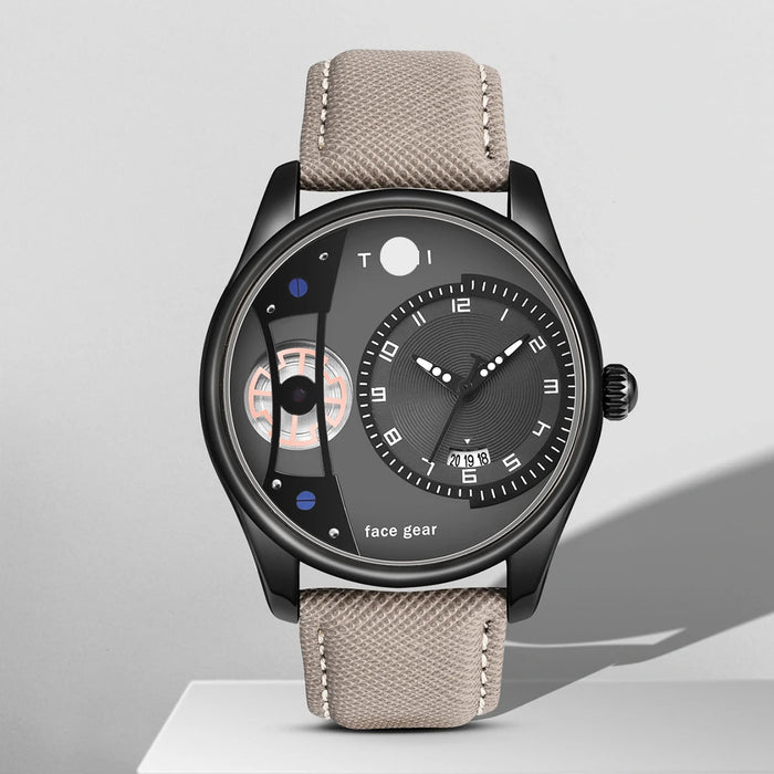 Set Gift Box for Men's Minimalist Business Watch Luxury Versatile Double Strap Detachable Watch Festival Gift
