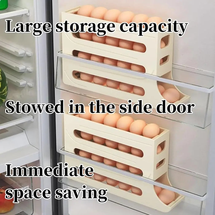 Egg Storage Box Household Rolling Slide Egg Holder Dispenser Kitchen 4-layer Oblique Mouth Automatic Assemblage Machine
