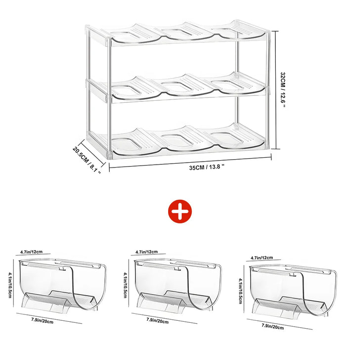 Multilayer Water Bottle Organizer For Stanley Tumbler Organizer Cabinet Stackable Wine Rack Beverage Thermos Storage shelf