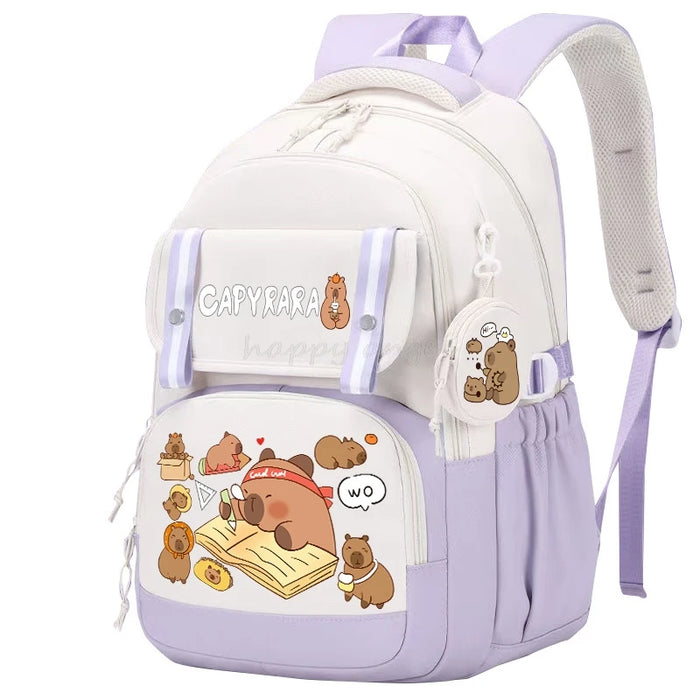 Cute Capybara Backpacks Mochilas aestethic Backpacks for Teenager Canvas Laptop Backpack School Student Kawaii Bag Best Gift