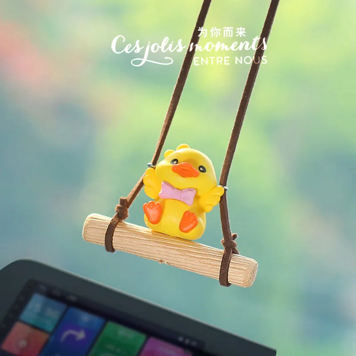 Yellow Swinging Little Duck Interior Car Decoration