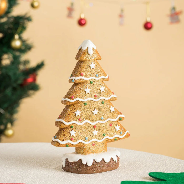 Vilead 15cm Resin Gingerbread Christmas Tree Figurines
