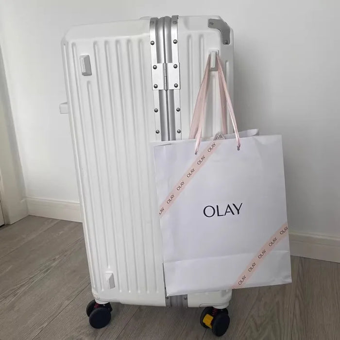 Large Capacity Rectangular Aluminum Suitcase ABS Carrry-on Luggage