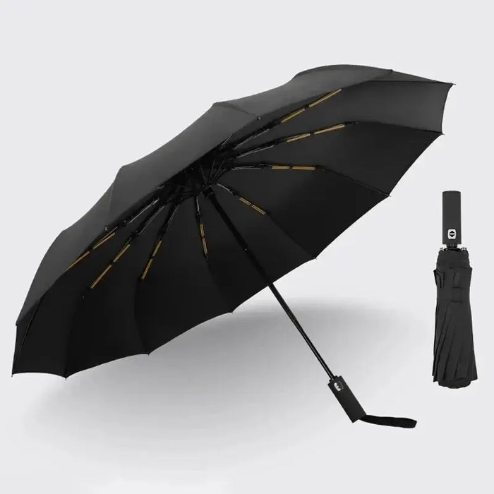 12 Bone Black Glue Fully Automatic Folding Umbrella