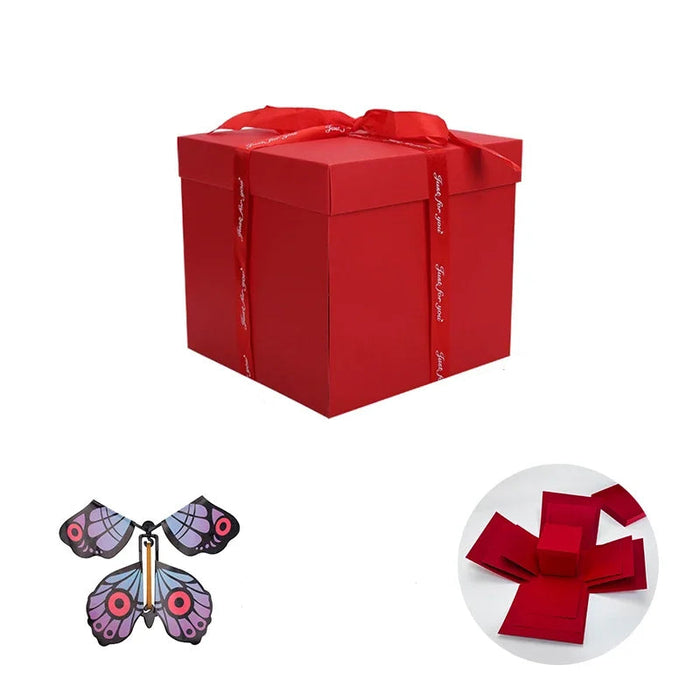 Butterfly Explosion Box Gift DIY Snacks Gift Box Mystery Surprise Explosion Box Valentines Day Gift Photo Album Box for Birthday