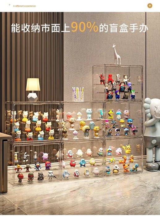 Acrylic Showcase for Collectible Figures and Blind Box Toys, Clear Display Stand