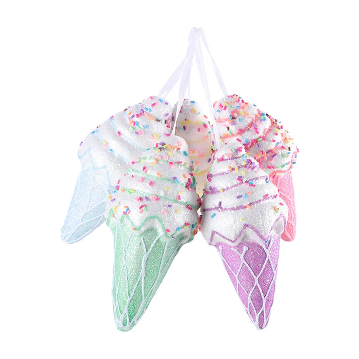 Mix Cute Candy Donuts Cupcake Ice Cream Cone Christmas Ornaments