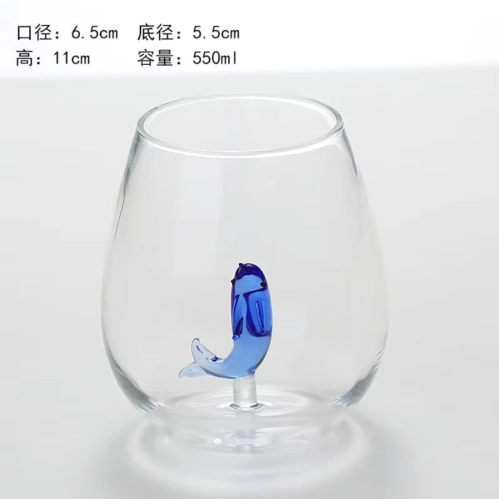 3D Cartoon Animal Glass Cup Home Plant Modeling Glass Mug Three-dimensional Animal Shape Milk Juice Glass Water Cup