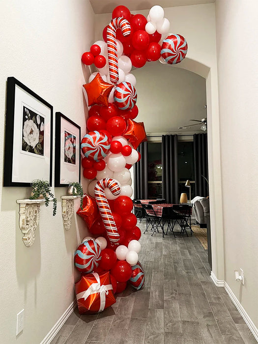Christmas Balloon Garland Arch Matte Red Balloon