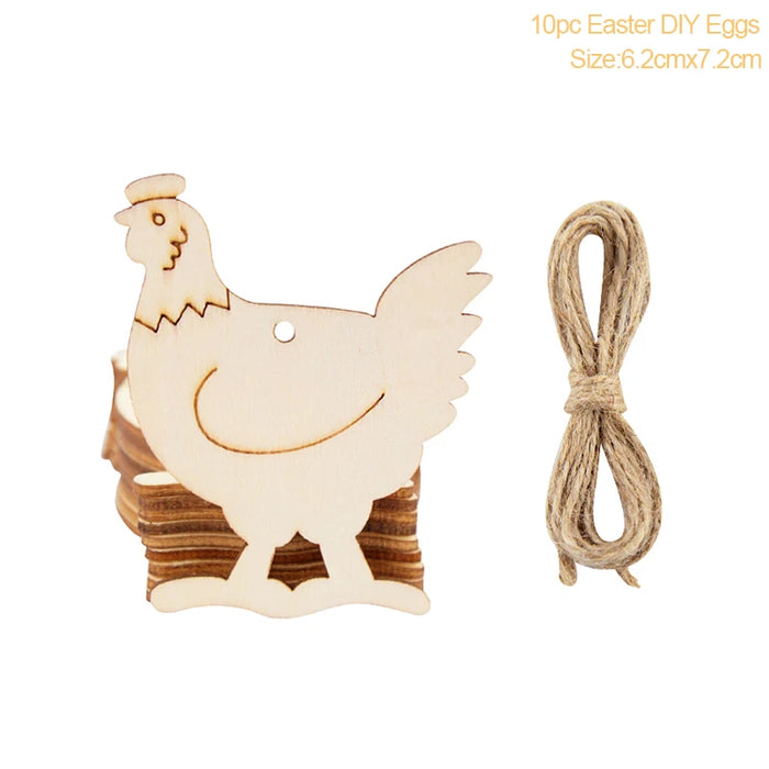 Easter Decoration for Home Wooden Easter Egg Holder Shelves DIY Craft Handmade Ornaments Kids Gift Happy Easter Party Decor 2025