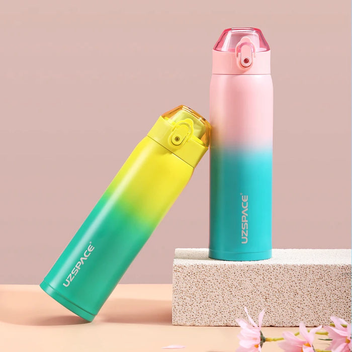 New 500ml Thermos Flask Double Vacuum 316 Stainless Steel Sports Water Bottles For Girls Portable Leakproof Keeps Cold And Heat