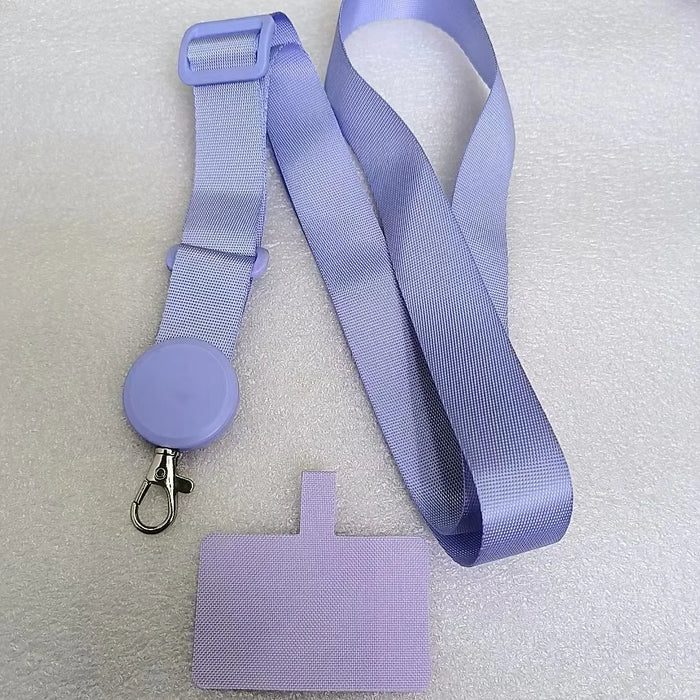 Detachable Adjustable Strap Crossbody Patch Phone Lanyard For Phone Flat Nylon Patch Necklace Clip Snap Hanging Cord Rope