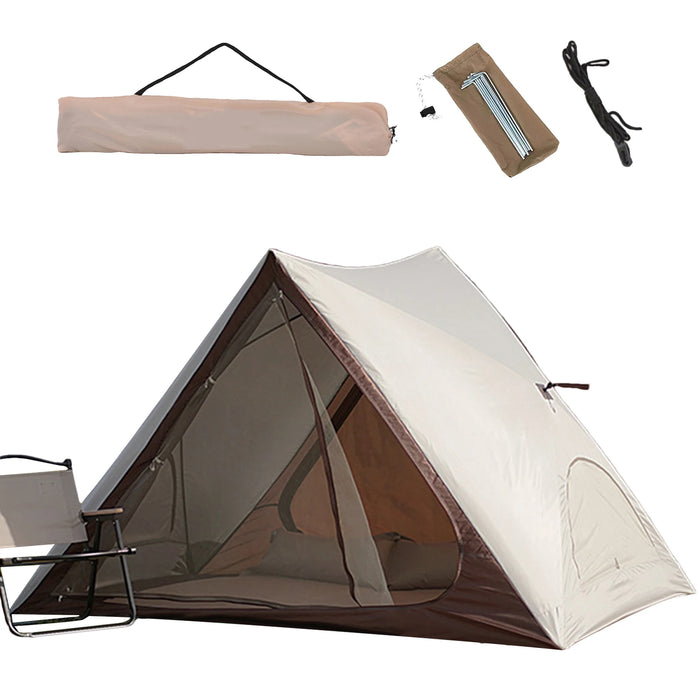 Triangular Camping Tent Automatic Open Tent Pop Up Beach Tents With 6 Ground Nails Portable UPF50 Triangular Shelter For Camping