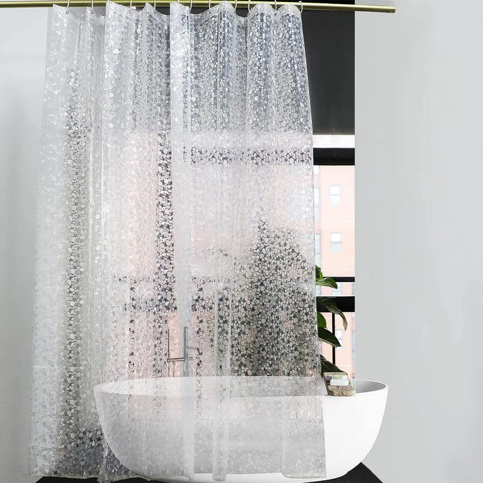 Pebble Shower Curtain Transparent Lining Waterproof Bathtub Bathing Cover Cobblestone Bathroom Bath Curtains Liner