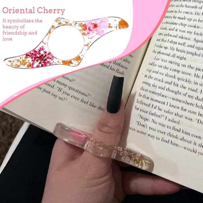 Exquisite Dried Flowers Thumb Book Support Book Page Holder Reading Aid Convenient Bookmark Book Accessories for School Office