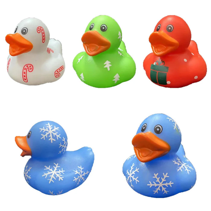 6-24pcs Assorted Christmas Rubber Ducks 2.5 Inch
