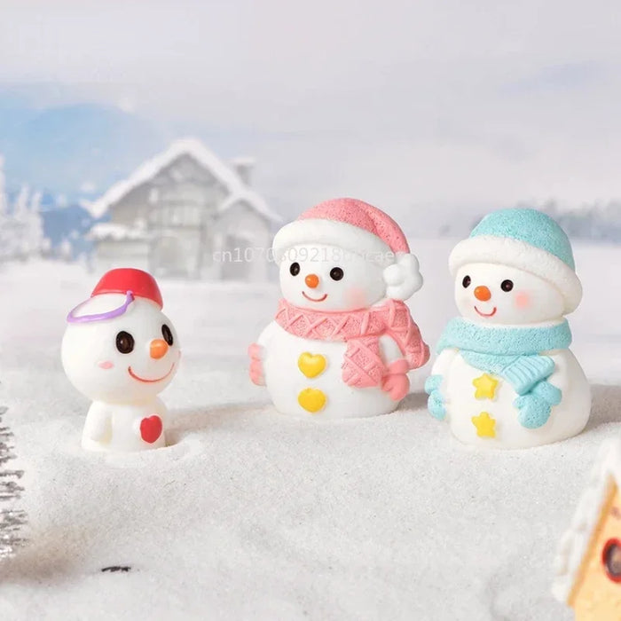 Christmas Santa Claus Snowman Figurine Miniatures Figurines