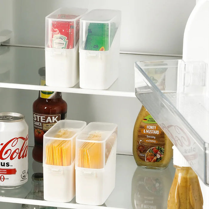 Refrigerator Organizers Case Food Container Cereals Cheese Storage Box Kitchen Fridge Coffee Holder Fresh Vegetable Fruit Basket
