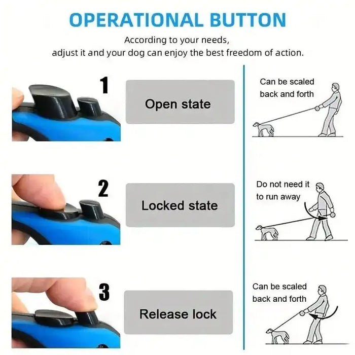 Pet Traction Device, Pet Dog Automatic Retractable Traction Rope, Bone Printed Dog Walking Rope, Dog Chain, Dog Rope